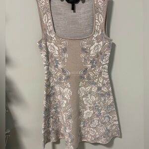BCBGMaxAzria Beige Floral Dress